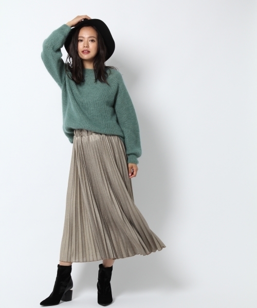 laboratory work(ラボラトリーワーク)の「【佐藤繊維】モヘヤシルクボトルネックプルオーバー【JAPAN MADE】(ニット/セーター・レディース・レッド/アイボリー/ミント/杢グレー・MEDIUM)」の6枚目の写真