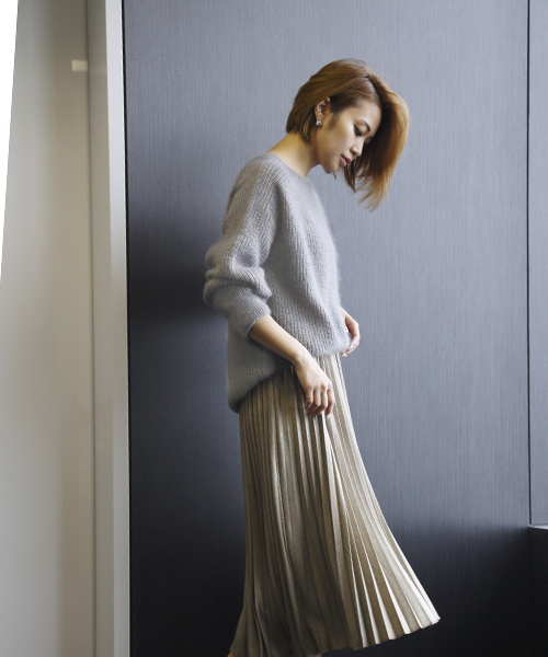 laboratory work(ラボラトリーワーク)の「【佐藤繊維】モヘヤシルクボトルネックプルオーバー【JAPAN MADE】(ニット/セーター・レディース・レッド/アイボリー/ミント/杢グレー・MEDIUM)」の18枚目の写真