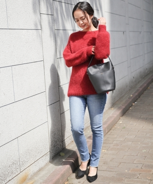 laboratory work(ラボラトリーワーク)の「【佐藤繊維】モヘヤシルクボトルネックプルオーバー【JAPAN MADE】(ニット/セーター・レディース・レッド/アイボリー/ミント/杢グレー・MEDIUM)」の19枚目の写真