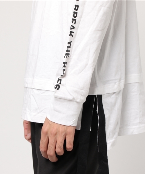 EMMA NOVEMBER (エマノーヴェンバー)の「レイヤードカットソー "EB"(Tシャツ/カットソー・メンズ・ホワイト/ブラック・FREE)」の13枚目の写真