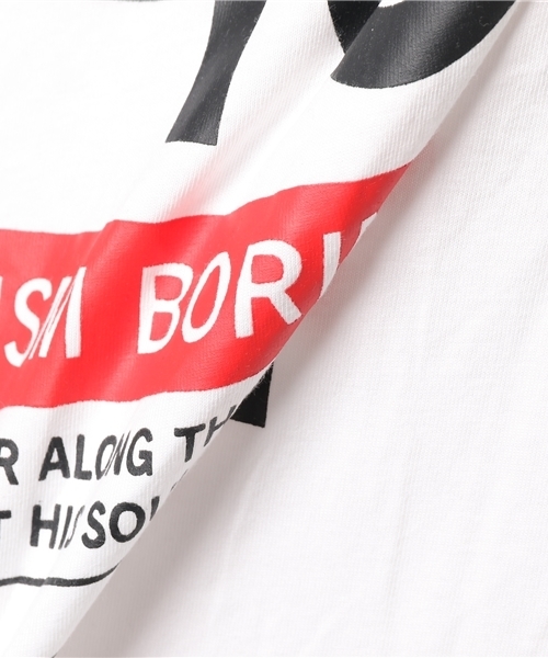 EMMA NOVEMBER (エマノーヴェンバー)の「レイヤードカットソー "EB"(Tシャツ/カットソー・メンズ・ホワイト/ブラック・FREE)」の14枚目の写真