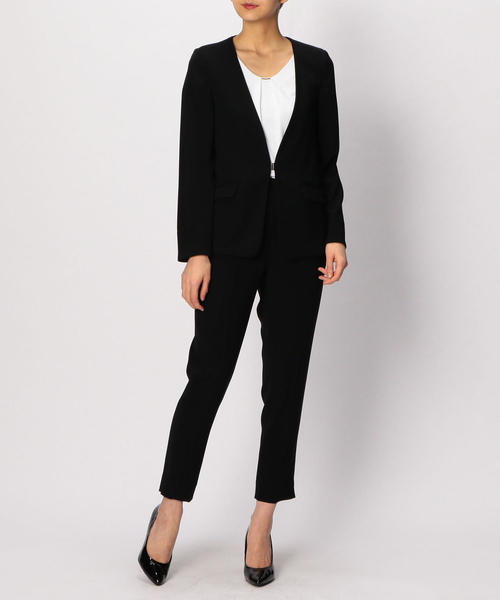 NARACAMICIE（ナラカミーチェ）の「【セットアップスーツ対応】ナチュラルストレッチパンツ（その他パンツ・レディース・ブラック/ライトベージュ・MEDIUM/SMALL/LARGE）」の6枚目の写真