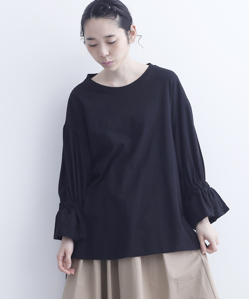 MERLOT（メルロー）の「キャンディスリーブカットソー6548（Tシャツ/カットソー・レディース・グレー/ピンク/ブラック/ホワイト・FREE）」の3枚目の写真