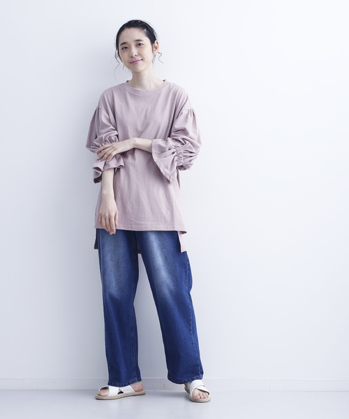 MERLOT（メルロー）の「キャンディスリーブカットソー6548（Tシャツ/カットソー・レディース・グレー/ピンク/ブラック/ホワイト・FREE）」の16枚目の写真