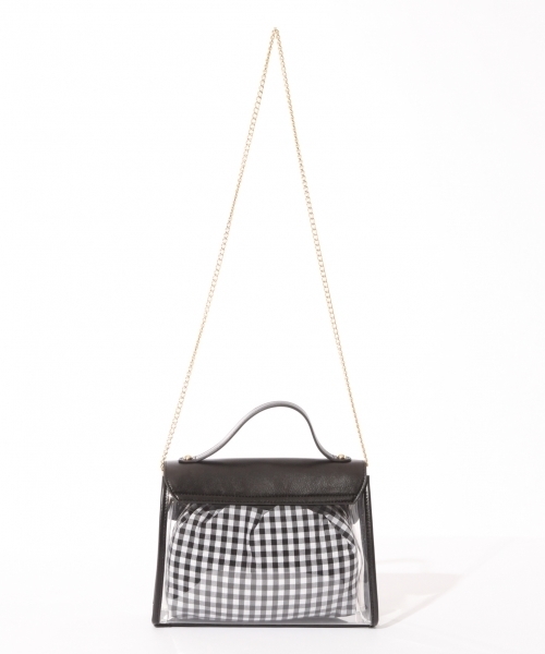 Heather（ヘザー）の「PVCフェイクレザーショルダー　789037（ショルダーバッグ・レディース・ホワイト/ブラック/ピンク・ONESIZE）」の5枚目の写真