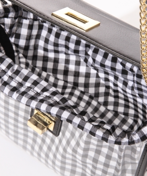 Heather（ヘザー）の「PVCフェイクレザーショルダー　789037（ショルダーバッグ・レディース・ホワイト/ブラック/ピンク・ONESIZE）」の9枚目の写真