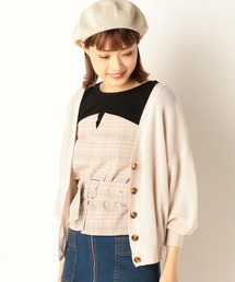 archives | ワッフル編みボリューム袖カーディガン(カーディガン/ボレロ)