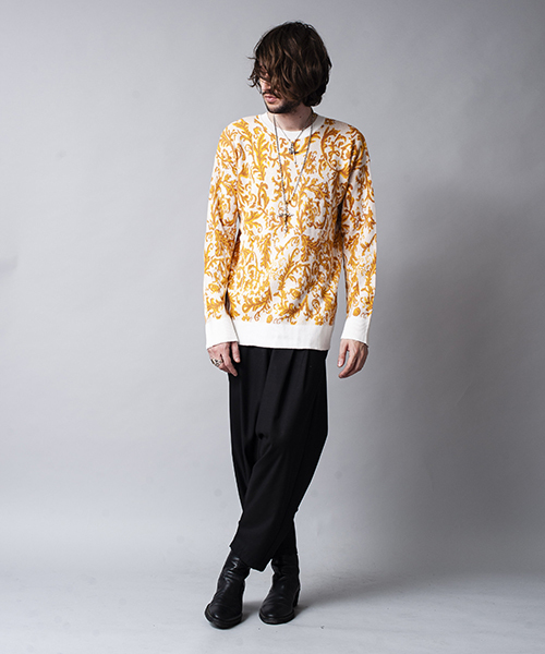 （あん）ホワイトオレンジ柄、ニット素材 楽天市場】【SALE／50%OFF】(M)マーブルPOニット HARE ハレ トップス