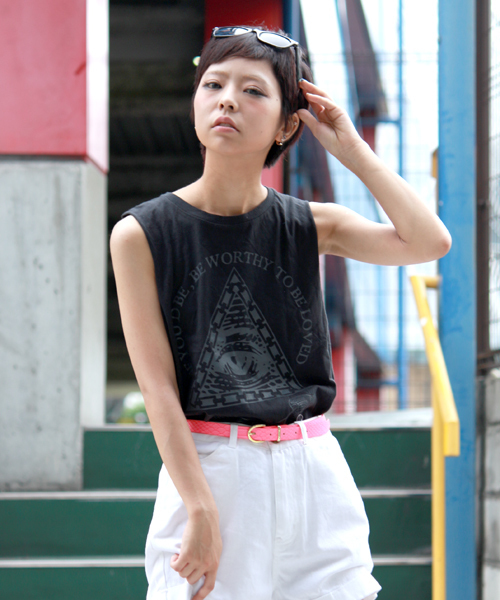 WEGO(ウィゴー)の「WEGO/eyeプリントタンクトップ(タンクトップ・レディース・その他1/その他2/その他3・FREE)」の3枚目の写真