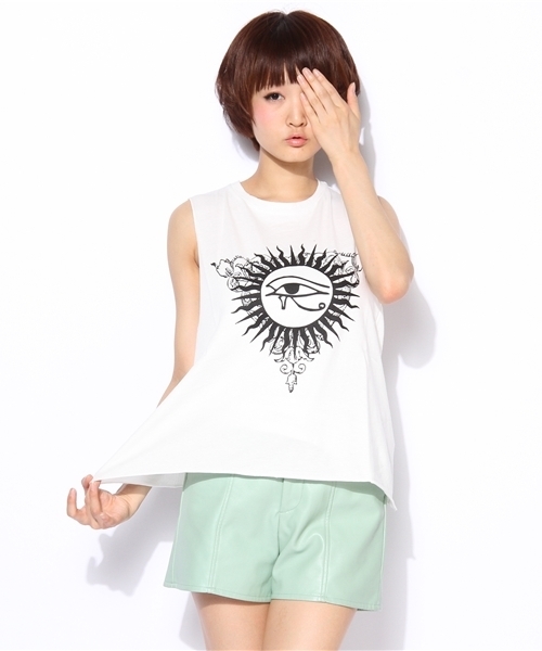WEGO(ウィゴー)の「WEGO/eyeプリントタンクトップ(タンクトップ・レディース・その他1/その他2/その他3・FREE)」の12枚目の写真