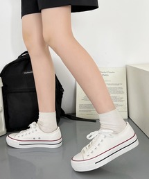 Shoes in Closet | 厚底 約3.0cm レースアップ キャンバス スニーカー 3477(スニーカー)