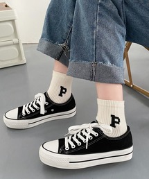 Shoes in Closet（シューズインクローゼット）の「厚底 約3.0cm レースアップ キャンバス スニーカー 3477（スニーカー）」