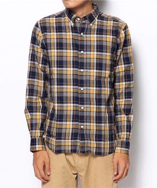 BEAMS PLUS（ビームスプラス）の「□BEAMS PLUS / ヘリンボーンチェック ボタンダウンシャツ（シャツ/ブラウス・メンズ・レッド/イエロー/ネイビー・X-SMALL/SMALL/MEDIUM/LARGE/X-LARGE/XX-LARGE）」の14枚目の写真