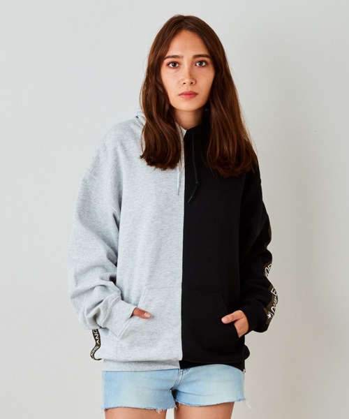 EVENFLOW（イーブンフロー）の「evenflow イーブンフロウ / PANEL LA-CA LINE HOODIE  パネル切り替え プルオーバーパーカー EFS-910（パーカー・メンズ・ネイビー/ベージュ/ブラック/アッシュグレー・SMALL/MEDIUM/LARGE/X-LARGE）」の18枚目の写真