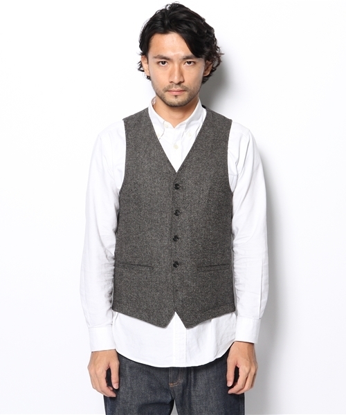 BEAUTY&YOUTH UNITED ARROWS（ビューティーアンドユースユナイテッドアローズ）の「BY ネップ ホームスパン ジレ◆§（ベスト・メンズ・ダークグレー・SMALL/MEDIUM/LARGE/X-LARGE）」の2枚目の写真