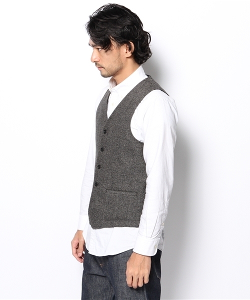 BEAUTY&YOUTH UNITED ARROWS（ビューティーアンドユースユナイテッドアローズ）の「BY ネップ ホームスパン ジレ◆§（ベスト・メンズ・ダークグレー・SMALL/MEDIUM/LARGE/X-LARGE）」の3枚目の写真