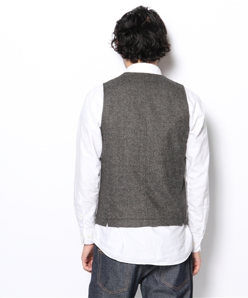 BEAUTY&YOUTH UNITED ARROWS（ビューティーアンドユースユナイテッドアローズ）の「BY ネップ ホームスパン ジレ◆§（ベスト・メンズ・ダークグレー・SMALL/MEDIUM/LARGE/X-LARGE）」の4枚目の写真