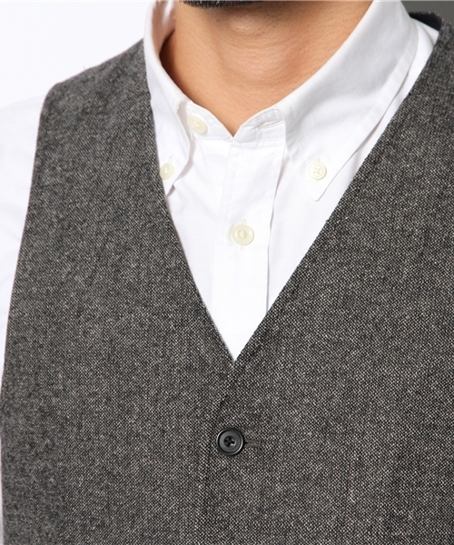 BEAUTY&YOUTH UNITED ARROWS（ビューティーアンドユースユナイテッドアローズ）の「BY ネップ ホームスパン ジレ◆§（ベスト・メンズ・ダークグレー・SMALL/MEDIUM/LARGE/X-LARGE）」の6枚目の写真