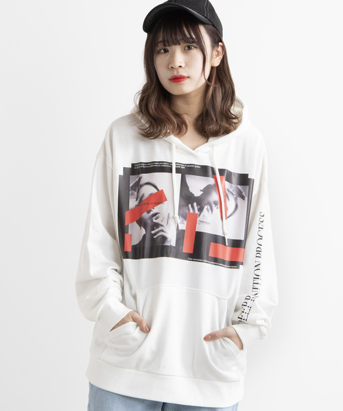 WEGO(ウィゴー)の「WEGO/転写シートプリントプルパーカー(パーカー・メンズ・ブラック/オレンジ/ベージュ/ホワイト・LARGE/MEDIUM)」の12枚目の写真