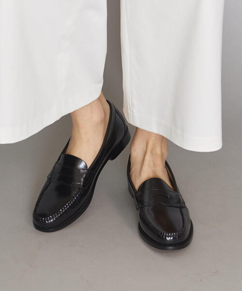 【美品】G.H.BASSジーエイチバス黒ブラックローファー ユナイテッドアローズ 別注】＜G.H.BASS＞GLR DECK LOGAN ローファー