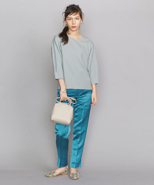 BEAUTY&YOUTH UNITED ARROWS(ビューティーアンドユースユナイテッドアローズ)の「BY サテンスリットテーパードパンツ ◆(その他パンツ・レディース・イエロー/ターコイズブルー・SMALL/MEDIUM)」の8枚目の写真