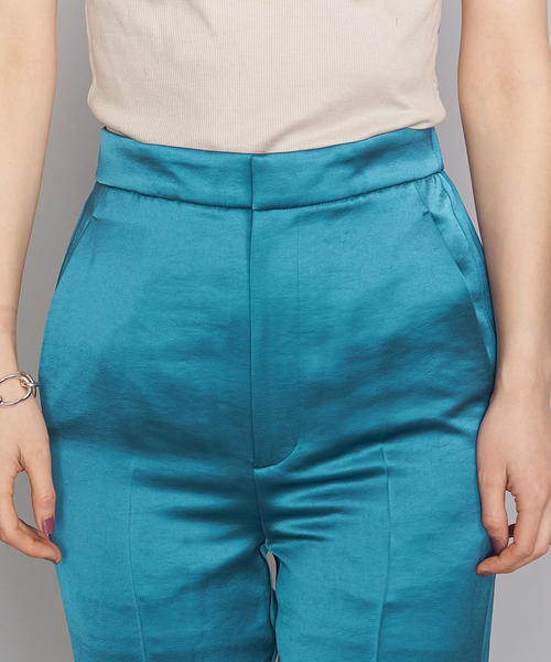 BEAUTY&YOUTH UNITED ARROWS(ビューティーアンドユースユナイテッドアローズ)の「BY サテンスリットテーパードパンツ ◆(その他パンツ・レディース・イエロー/ターコイズブルー・SMALL/MEDIUM)」の9枚目の写真