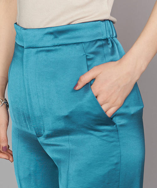 BEAUTY&YOUTH UNITED ARROWS(ビューティーアンドユースユナイテッドアローズ)の「BY サテンスリットテーパードパンツ ◆(その他パンツ・レディース・イエロー/ターコイズブルー・SMALL/MEDIUM)」の10枚目の写真