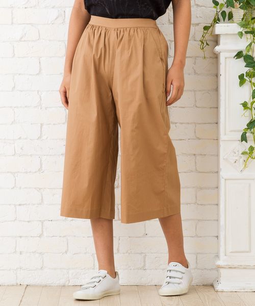 sabstreet my standard(サブストリートマイスタンダード)の「コットンポプリンワイドパンツ【大きいサイズ対応】【9号(M)~19号(5L)】(その他パンツ・レディース・モカ/カーキ/ネイビー・15号/19号/9号)」の2枚目の写真