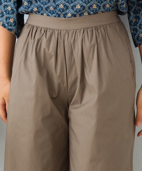 sabstreet my standard(サブストリートマイスタンダード)の「コットンポプリンワイドパンツ【大きいサイズ対応】【9号(M)~19号(5L)】(その他パンツ・レディース・モカ/カーキ/ネイビー・15号/19号/9号)」の6枚目の写真