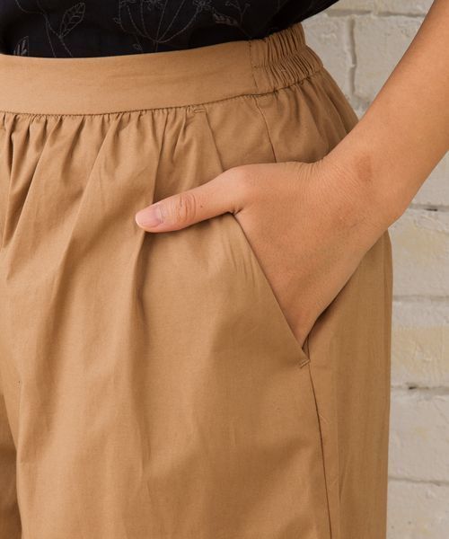 sabstreet my standard(サブストリートマイスタンダード)の「コットンポプリンワイドパンツ【大きいサイズ対応】【9号(M)~19号(5L)】(その他パンツ・レディース・モカ/カーキ/ネイビー・15号/19号/9号)」の5枚目の写真