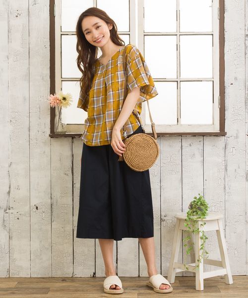 sabstreet my standard(サブストリートマイスタンダード)の「コットンポプリンワイドパンツ【大きいサイズ対応】【9号(M)~19号(5L)】(その他パンツ・レディース・モカ/カーキ/ネイビー・15号/19号/9号)」の14枚目の写真