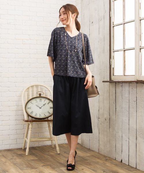 sabstreet my standard(サブストリートマイスタンダード)の「コットンポプリンワイドパンツ【大きいサイズ対応】【9号(M)~19号(5L)】(その他パンツ・レディース・モカ/カーキ/ネイビー・15号/19号/9号)」の10枚目の写真