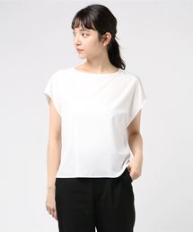 （フィブリルサテン）  バックピン使い　フレアスリーブブラウス