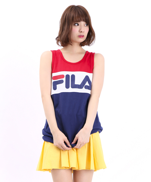 FILA(フィラ)の「∴WEGO/FILAバイカラータンクトップ(タンクトップ・メンズ・ネイビー/レッド・MEDIUM/LARGE)」の7枚目の写真