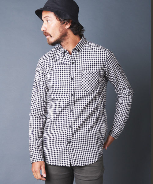Magine(マージン)の「OXFORD GINGHAM CHK B.D SHIRTS L/S オックスフォードギンガムチェックボタンダウンシャツ(シャツ/ブラウス・メンズ・ホワイト/レッド/ブルー・44/46/48)」の13枚目の写真