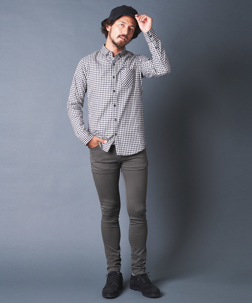 Magine(マージン)の「OXFORD GINGHAM CHK B.D SHIRTS L/S オックスフォードギンガムチェックボタンダウンシャツ(シャツ/ブラウス・メンズ・ホワイト/レッド/ブルー・44/46/48)」の16枚目の写真