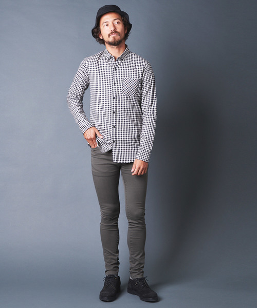 Magine(マージン)の「OXFORD GINGHAM CHK B.D SHIRTS L/S オックスフォードギンガムチェックボタンダウンシャツ(シャツ/ブラウス・メンズ・ホワイト/レッド/ブルー・44/46/48)」の14枚目の写真