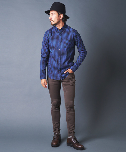 Magine(マージン)の「OXFORD GINGHAM CHK B.D SHIRTS L/S オックスフォードギンガムチェックボタンダウンシャツ(シャツ/ブラウス・メンズ・ホワイト/レッド/ブルー・44/46/48)」の5枚目の写真