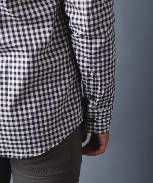 Magine(マージン)の「OXFORD GINGHAM CHK B.D SHIRTS L/S オックスフォードギンガムチェックボタンダウンシャツ(シャツ/ブラウス・メンズ・ホワイト/レッド/ブルー・44/46/48)」の12枚目の写真