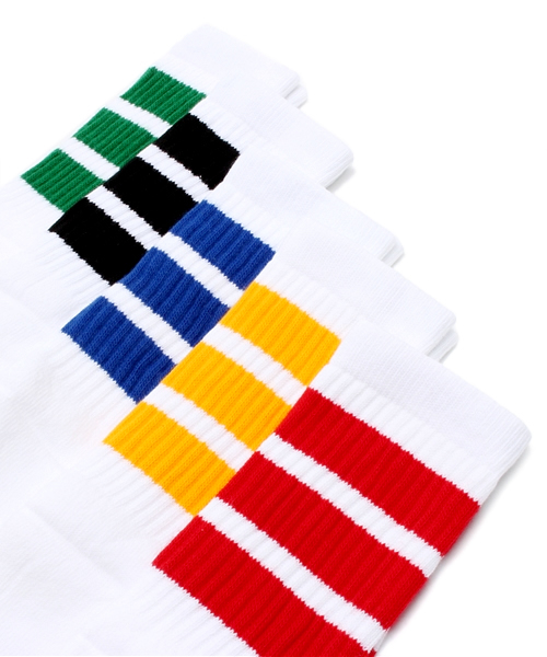 AMERICAN RAG CIE（アメリカンラグシー）の「SKATERSOCKS 14インチソックス（ソックス/靴下・メンズ・ホワイト×ブラック/ホワイト×グリーン/ホワイト×ブルー/ホワイト×レッド/ホワイト×イエロー・FREE）」の9枚目の写真