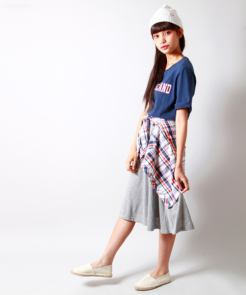 WEGO（ウィゴー）の「WEGO/ミディ丈カットスカート（スカート・レディース・オフホワイト/ホワイト系その他/ブラック/杢グレー/レッド・FREE）」の4枚目の写真