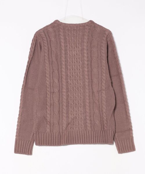 VIBGYOR(ヴィブジョー)の「VIBGYOR Select/ケーブル編Vネックニット(BL)(ニット/セーター・メンズ・ブラック/ネイビー/ブラウン/アイボリー/ホワイト系その他/グレー系その他/ベージュ系その他/ブルー系その他/パープル系その他/キャメル/ワイン/ブラック系その他2・MEDIUM/LARGE/X-LARGE)」の13枚目の写真