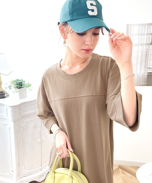 Java（ジャバ）の「《JaVa ジャバコラボ》綿100％、ゆるっと楽ちん。サイドスリットロングワンピース（ワンピース・レディース・チャコール/ブラウン/ベージュ/ホワイト/グリーン/モカ/ブラック/グレイッシュベージュ/ブルー・LARGE/X-LARGE/MEDIUM/XX-LARGE/SMALL）」の16枚目の写真