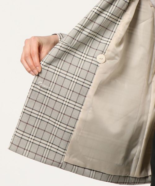 archives(アルシーヴ)の「【SETUPにも】チェックダブルジャケット(テーラードジャケット・レディース・ベージュ/ブラック/アイボリー・MEDIUM)」の6枚目の写真