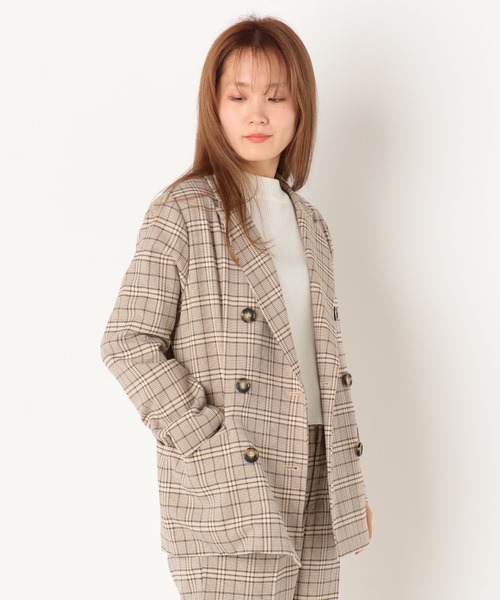 archives(アルシーヴ)の「【SETUPにも】チェックダブルジャケット(テーラードジャケット・レディース・ベージュ/ブラック/アイボリー・MEDIUM)」の17枚目の写真