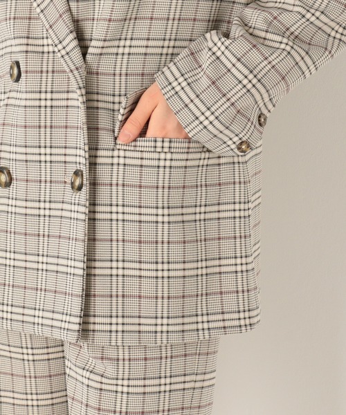 archives(アルシーヴ)の「【SETUPにも】チェックダブルジャケット(テーラードジャケット・レディース・ベージュ/ブラック/アイボリー・MEDIUM)」の21枚目の写真