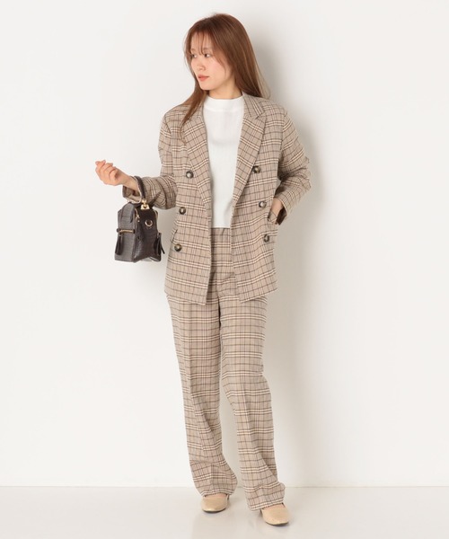 archives(アルシーヴ)の「【SETUPにも】チェックダブルジャケット(テーラードジャケット・レディース・ベージュ/ブラック/アイボリー・MEDIUM)」の15枚目の写真