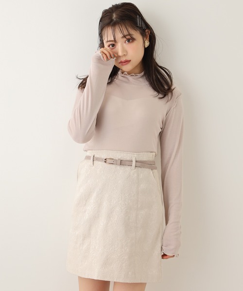 one after another NICE CLAUP(ワンアフターアナザーナイスクラップ)の「ベルト付き台形スカート(スカート・レディース・ベージュ系その他/カーキ/ピンク系その他/ベージュ・FREE)」の12枚目の写真