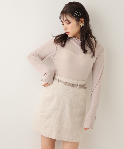 one after another NICE CLAUP(ワンアフターアナザーナイスクラップ)の「ベルト付き台形スカート(スカート・レディース・ベージュ系その他/カーキ/ピンク系その他/ベージュ・FREE)」の13枚目の写真