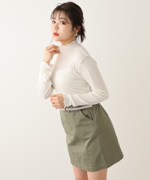 one after another NICE CLAUP(ワンアフターアナザーナイスクラップ)の「ベルト付き台形スカート(スカート・レディース・ベージュ系その他/カーキ/ピンク系その他/ベージュ・FREE)」の21枚目の写真